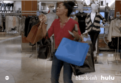 Getting stressed Christmas shopping GIF